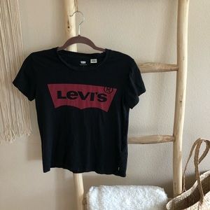 Levi’s logo crop top black